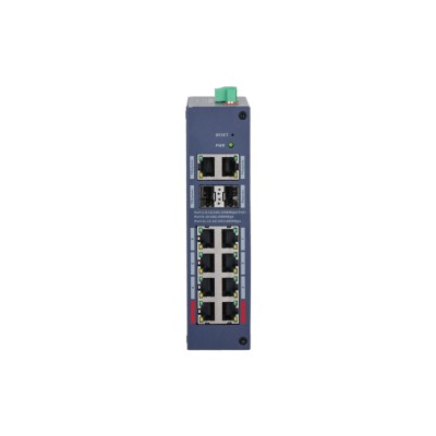 Коммутатор, Dahua, DH-CHS4212-8GT-110, Индустриальный, Управляемый L2, 8 портов 10/100/1000T PoE (80