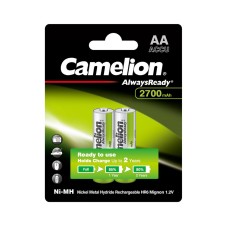 Аккумулятор CAMELION AlwaysReady Ni-MH Rechargeable NH-AA2700ARBP2 2 шт. в блистере, Напряжение 1.5V в г. Астана