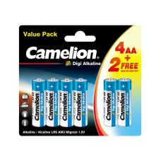 Батарейка CAMELION Digi Alkaline 4+2LR6DG-BP 6 шт. в блистере, Фильтр товаров с доставкой (нейтрально, не коммерция)