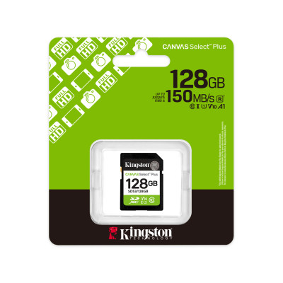 Карта памяти Kingston SDS3/128GB Canvas Select Plus C10 UHS-I U1 V10 128GB