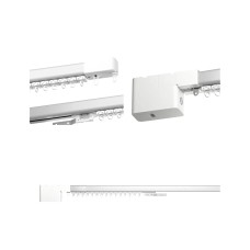 Умный карниз для штор Яндекс, длина 2,4-4,5м, работает с Алисой, Zigbee, выбор Дом и офис