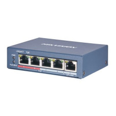 Коммутатор, Hikvision, DS-3E0105P-E(B), Неуправляемый